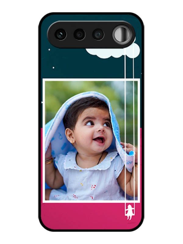 Custom Realme 16 5G Custom Glass Phone Case - Cute Girl With Cloud Design