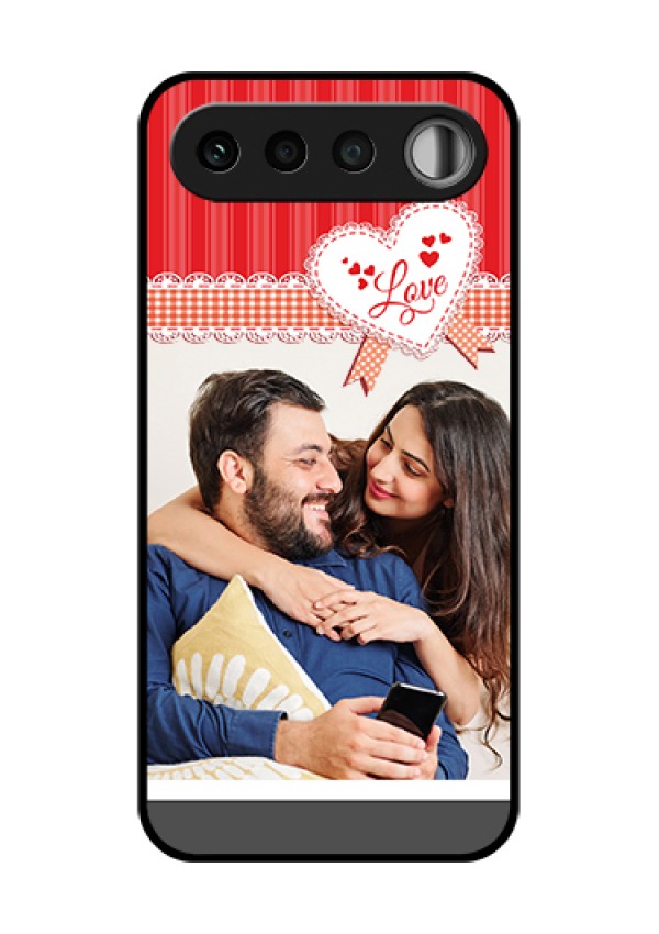 Realme 16 5G Custom Glass Phone Case - Red Love Pattern Design
