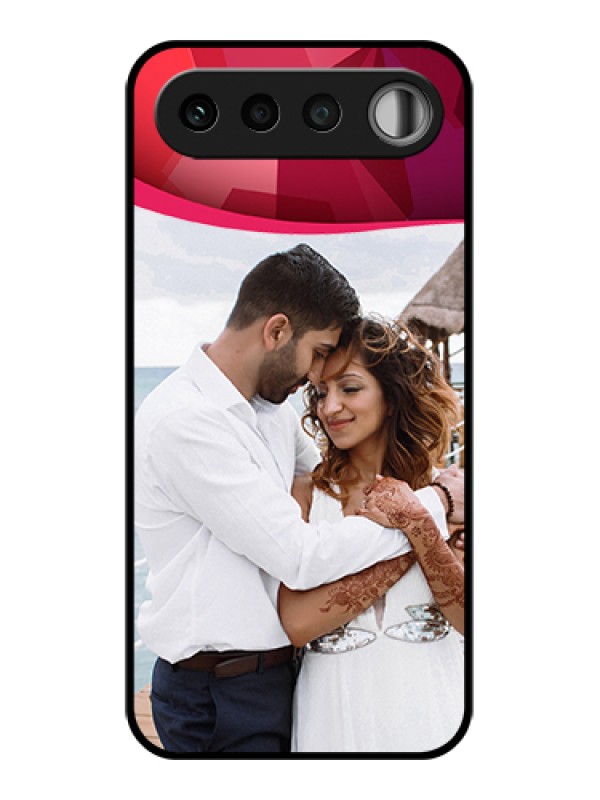 Custom Realme 16 5G Custom Glass Phone Case - Red Abstract Design