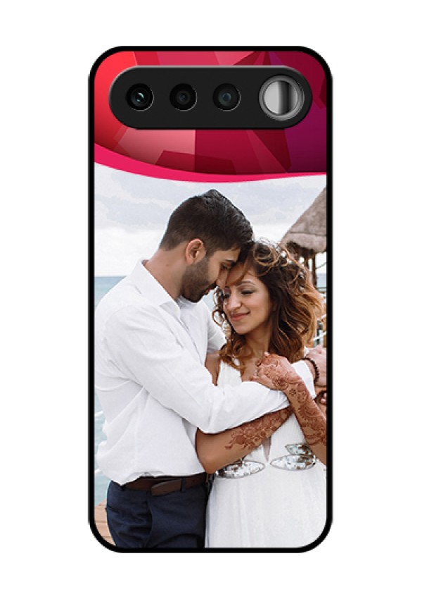 Realme 16 5G Custom Glass Phone Case - Red Abstract Design