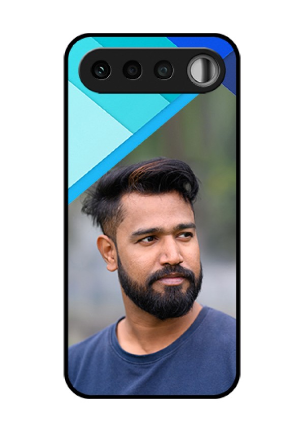 Realme 16 5G Custom Glass Phone Case - Blue Pattern Design