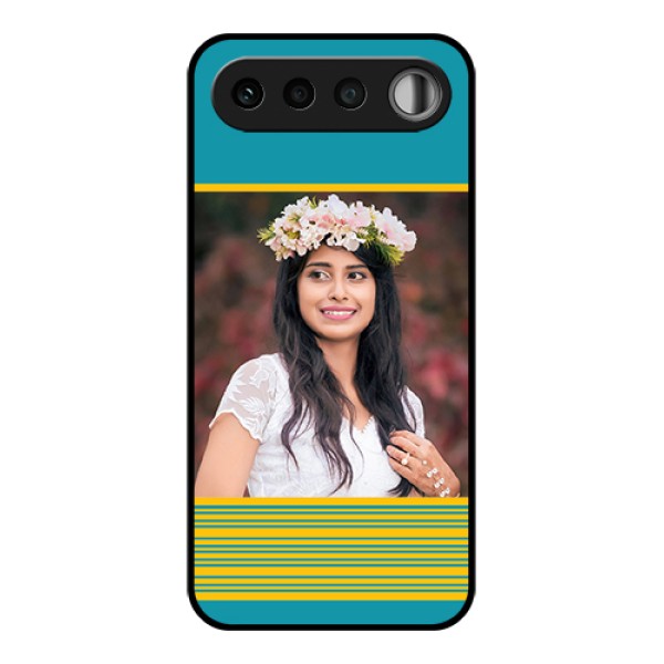 Realme 16 5G Custom Glass Phone Case - Yellow & Blue Design