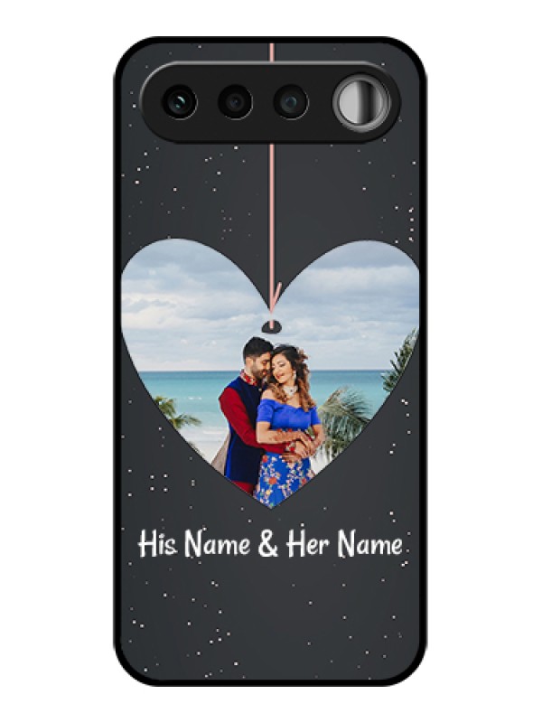 Custom Realme 16 5G Custom Glass Phone Case - Hanging Heart Design
