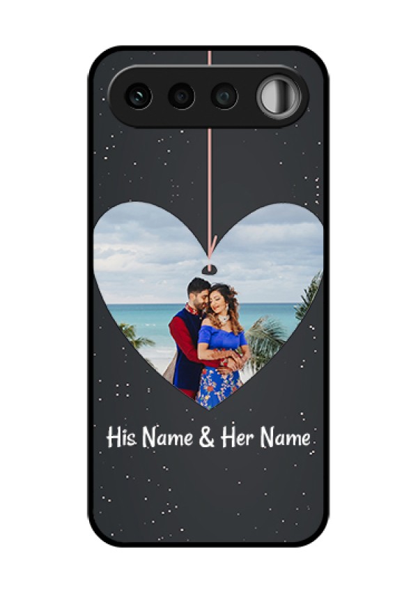 Realme 16 5G Custom Glass Phone Case - Hanging Heart Design