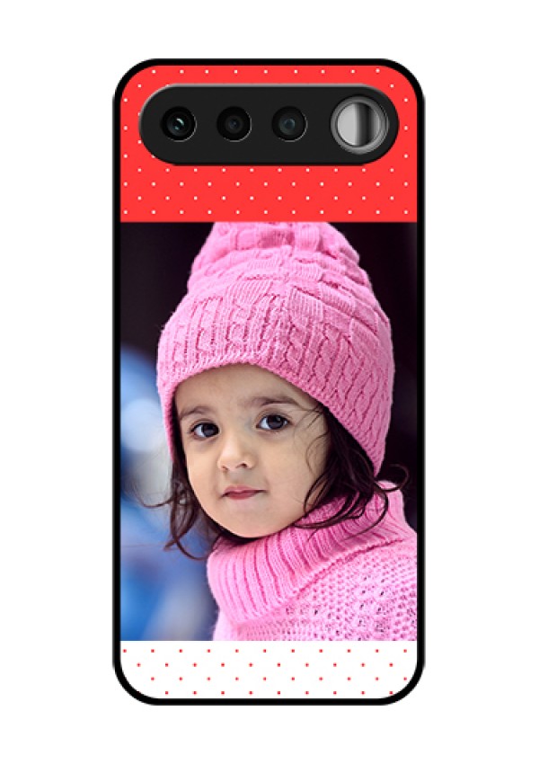 Realme 16 5G Custom Glass Phone Case - Red Pattern Design