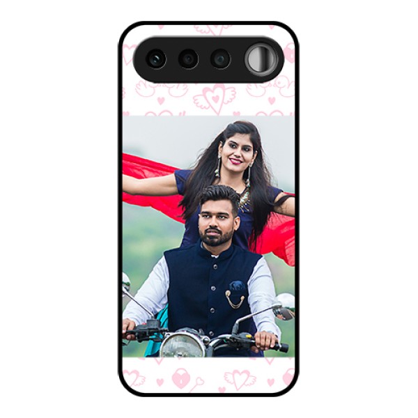 Realme 16 5G Custom Glass Phone Case - Pink Flying Heart Design Realme 16 5G Custom Glass Phone Case - Pink Flying Heart Design