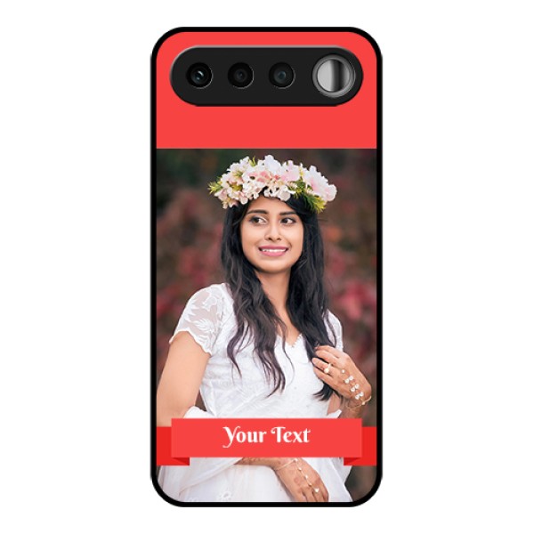 Realme 16 5G Custom Glass Phone Case - Simple Red Color Design
