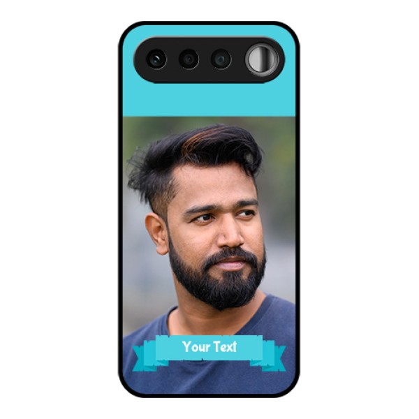 Realme 16 5G Custom Glass Phone Case - Blue Color Design Realme 16 5G Custom Glass Phone Case - Blue Color Design
