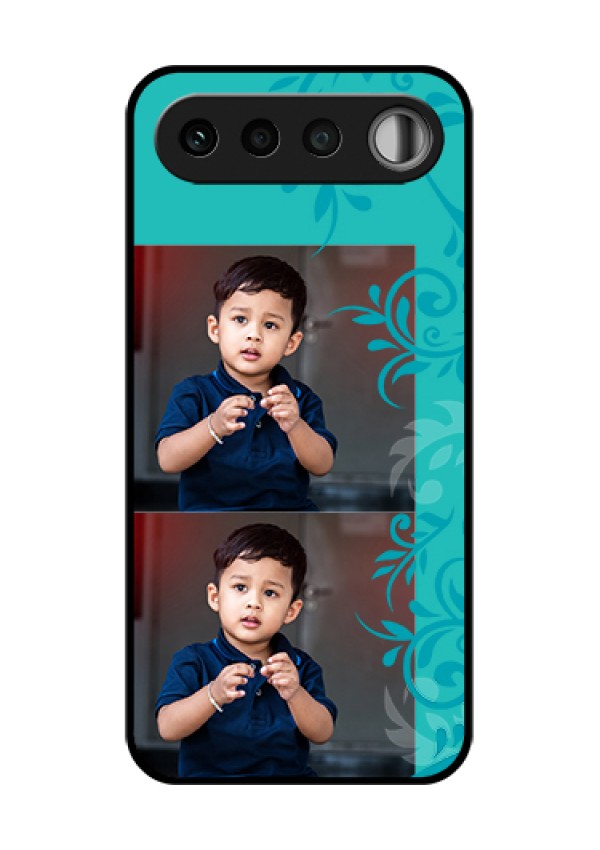 Realme 16 5G Custom Glass Phone Case - With Photo And Green Floral Design