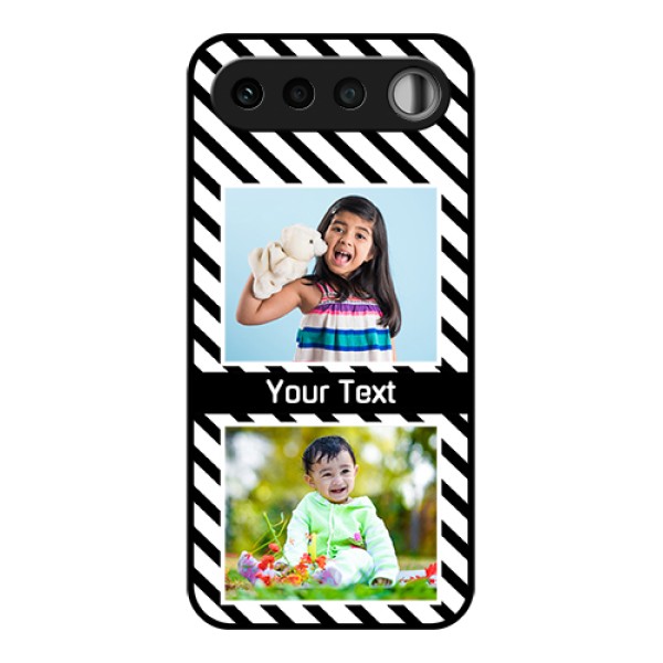 Realme 16 5G Custom Glass Phone Case - Black And White Stripes Design Realme 16 5G Custom Glass Phone Case - Black And White Stripes Design