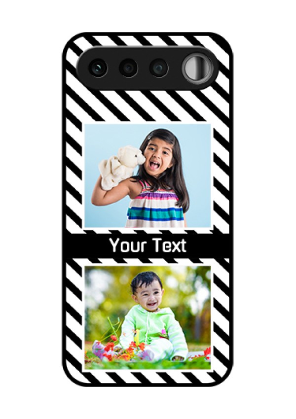 Realme 16 5G Custom Glass Phone Case - Black And White Stripes Design