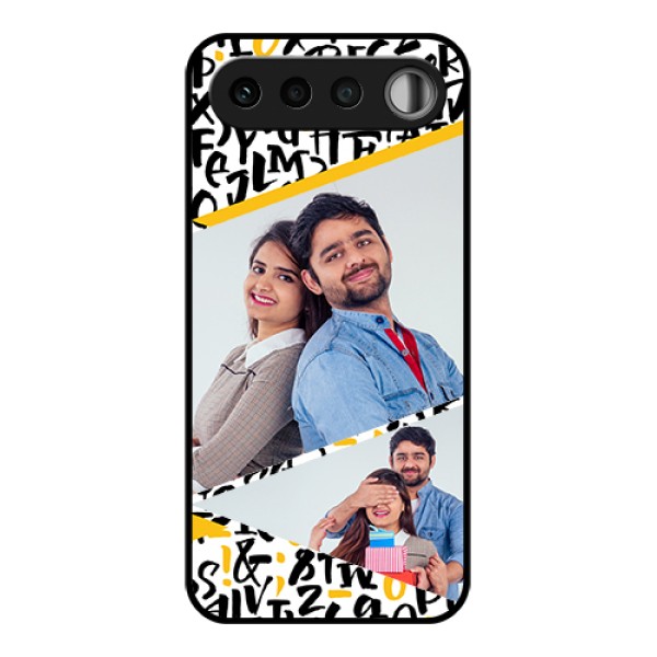 Realme 16 5G Custom Glass Phone Case - Letters Pattern Design