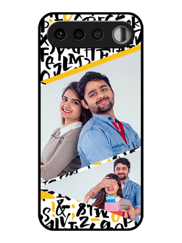 Custom Realme 16 5G Custom Glass Phone Case - Letters Pattern Design