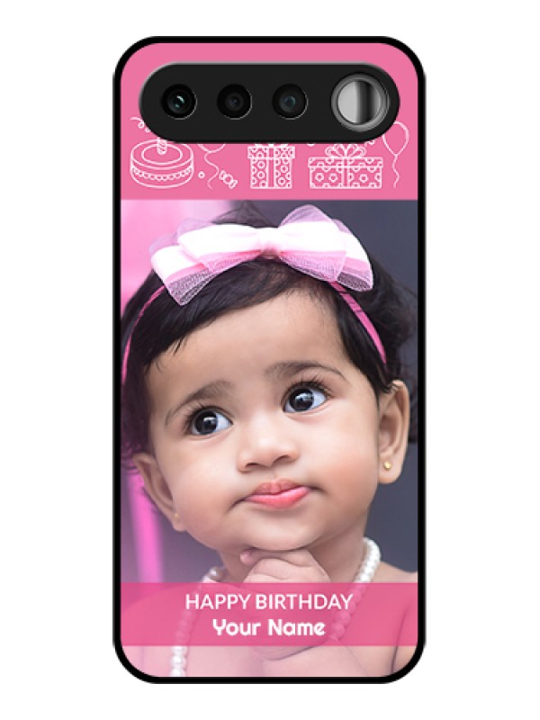 Custom Realme 16 5G Custom Glass Phone Case - With Birthday Line Art Design