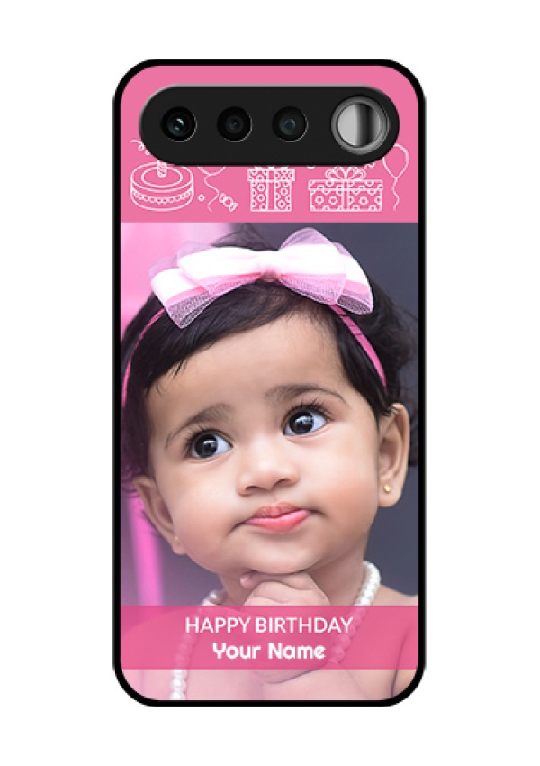 Realme 16 5G Custom Glass Phone Case - With Birthday Line Art Design