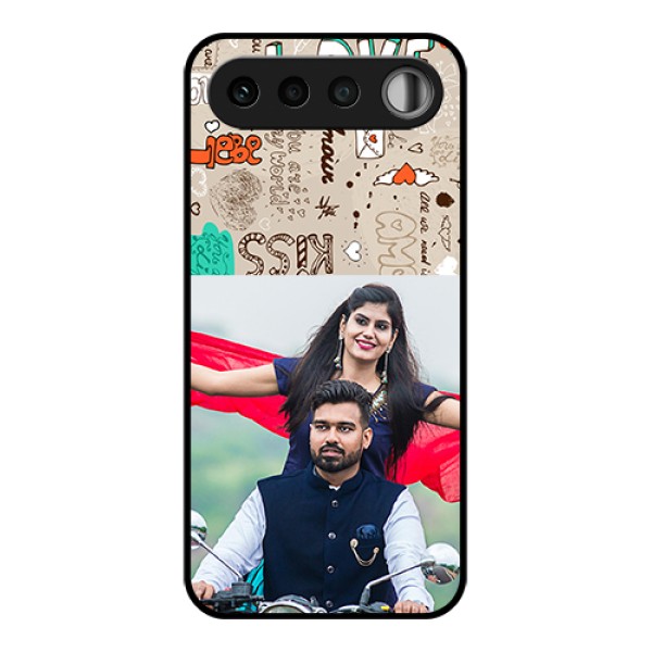 Realme 16 5G Custom Glass Phone Case - Love Doodle Pattern