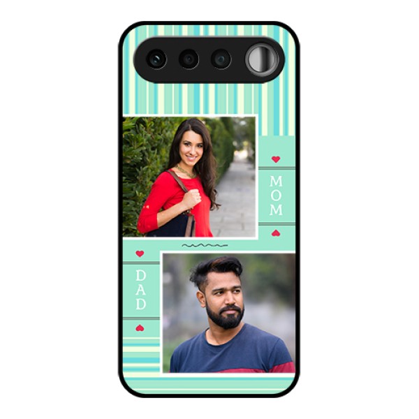 Realme 16 5G Custom Glass Phone Case - Mom & Dad Pic Design