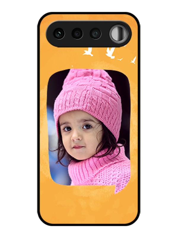 Custom Realme 16 5G Custom Glass Phone Case - Water Color Design With Bird Icons