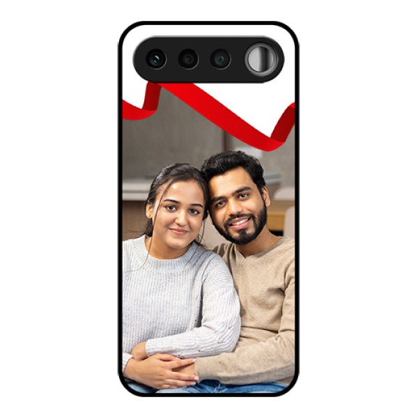 Realme 16 5G Custom Glass Phone Case - Red Ribbon Frame Design