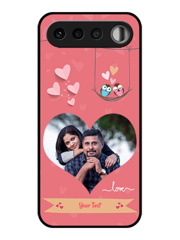 Custom Realme 16 5G Custom Glass Phone Case - Peach Color Love Design