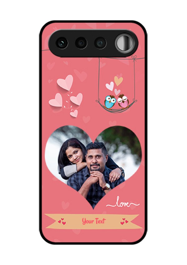 Realme 16 5G Custom Glass Phone Case - Peach Color Love Design