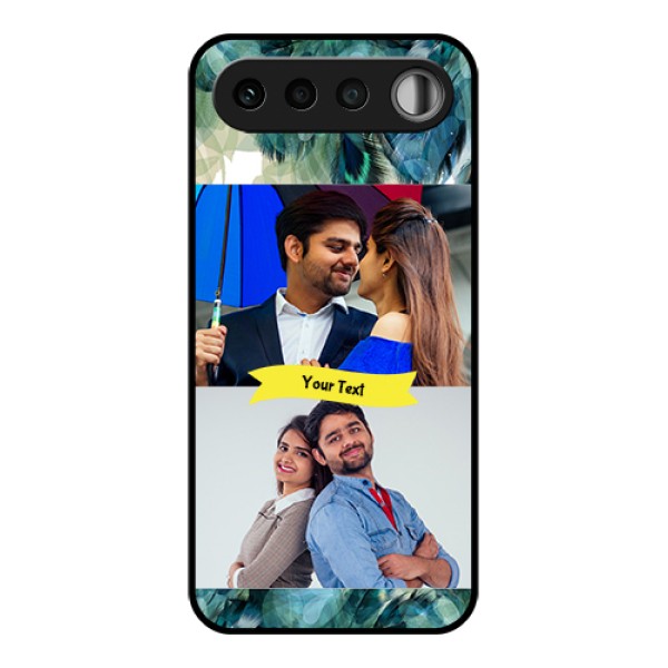 Realme 16 5G Custom Glass Phone Case - Image With Boho Peacock Feather Design Realme 16 5G Custom Glass Phone Case - Image With Boho Peacock Feather Design