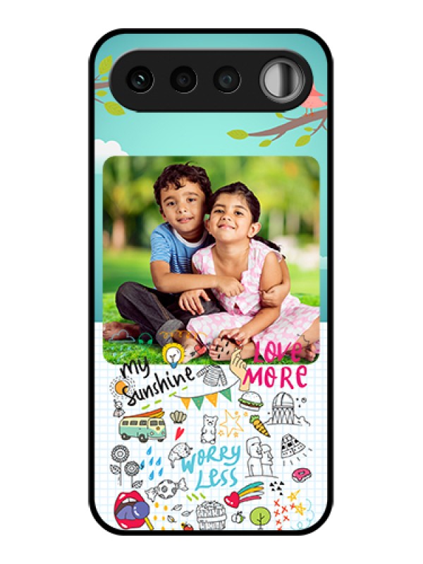 Custom Realme 16 5G Custom Glass Phone Case - Doodle Love Design