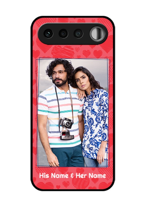 Realme 16 5G Custom Glass Phone Case - With Red Heart Symbols Design