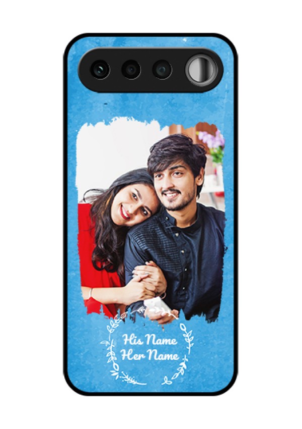 Realme 16 5G Custom Glass Phone Case - Blue Color Vintage Design