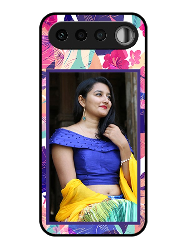 Custom Realme 16 5G Custom Glass Phone Case - Abstract Floral Design