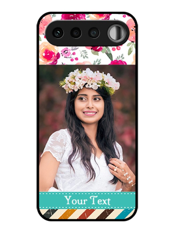 Custom Realme 16 5G Custom Glass Phone Case - Water Colors Floral Design