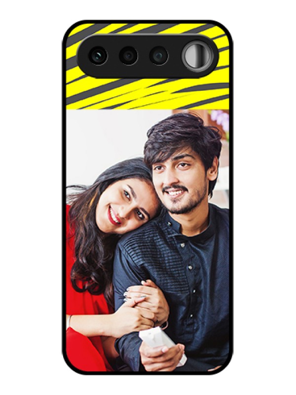 Custom Realme 16 5G Custom Glass Phone Case - Yellow Abstract Design