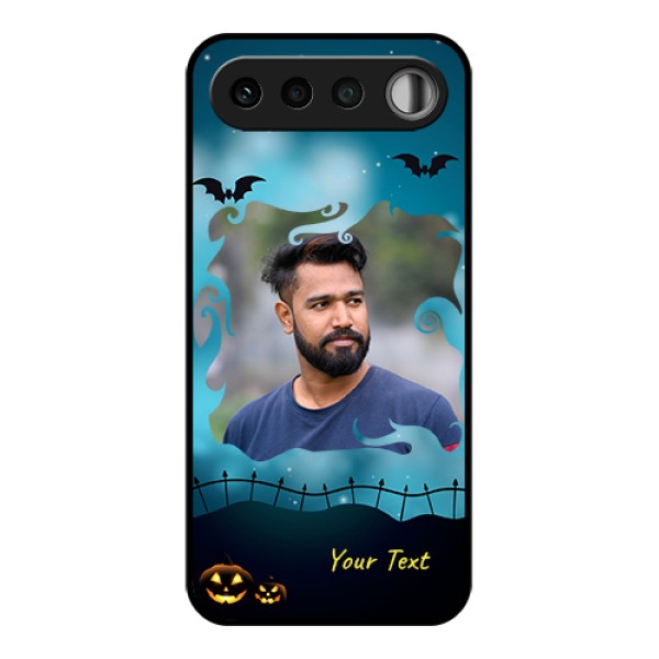 Realme 16 5G Custom Glass Phone Case - Halloween Frame Design