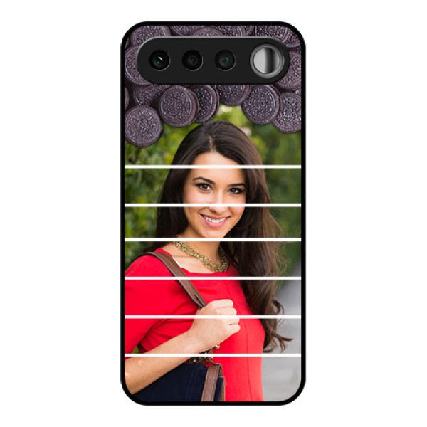 Realme 16 5G Custom Glass Phone Case - With Oreo Biscuit Design Realme 16 5G Custom Glass Phone Case - With Oreo Biscuit Design