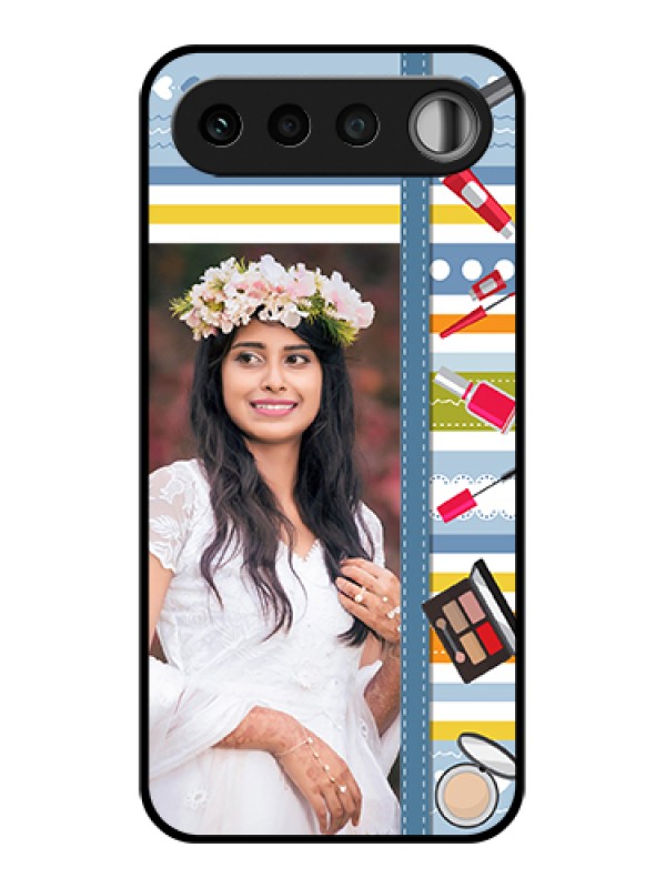 Custom Realme 16 5G Custom Glass Phone Case - Makeup Icons Design