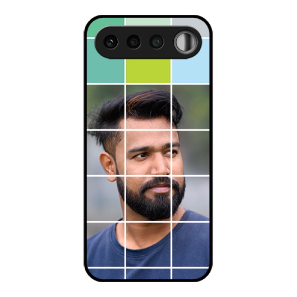 Realme 16 5G Custom Glass Phone Case - With White Box Pattern Realme 16 5G Custom Glass Phone Case - With White Box Pattern