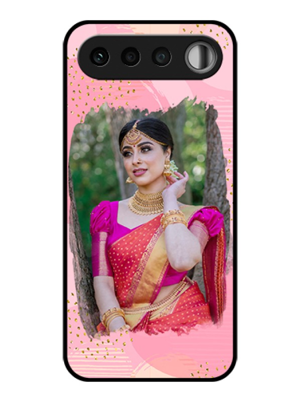 Custom Realme 16 5G Custom Glass Phone Case - Gold Glitter Splash Design