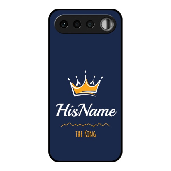 Realme 16 5G Custom Glass Phone Case - King With Name Design