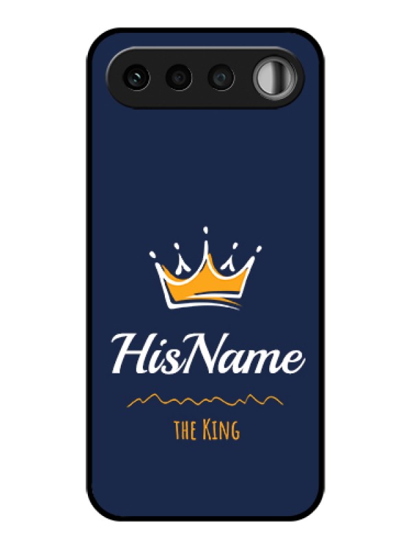 Custom Realme 16 5G Custom Glass Phone Case - King With Name Design