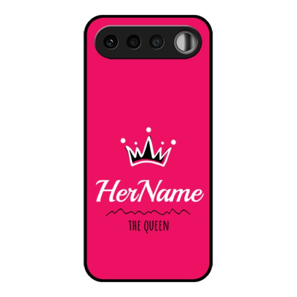 Realme 16 5G Custom Glass Phone Case - Queen With Name Design Realme 16 5G Custom Glass Phone Case - Queen With Name Design