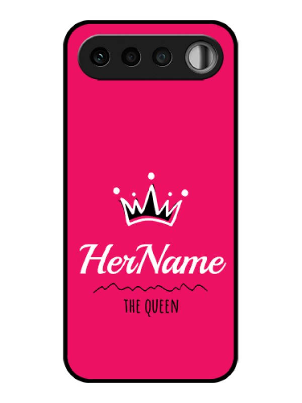 Custom Realme 16 5G Custom Glass Phone Case - Queen With Name Design