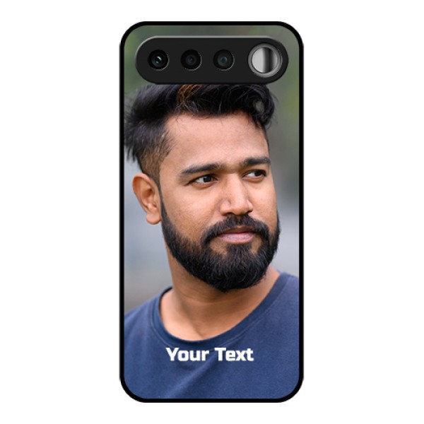 Realme 16 5G Custom Glass Phone Case - Photo With Text Design