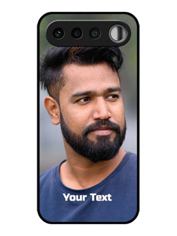 Custom Realme 16 5G Custom Glass Phone Case - Photo With Text Design