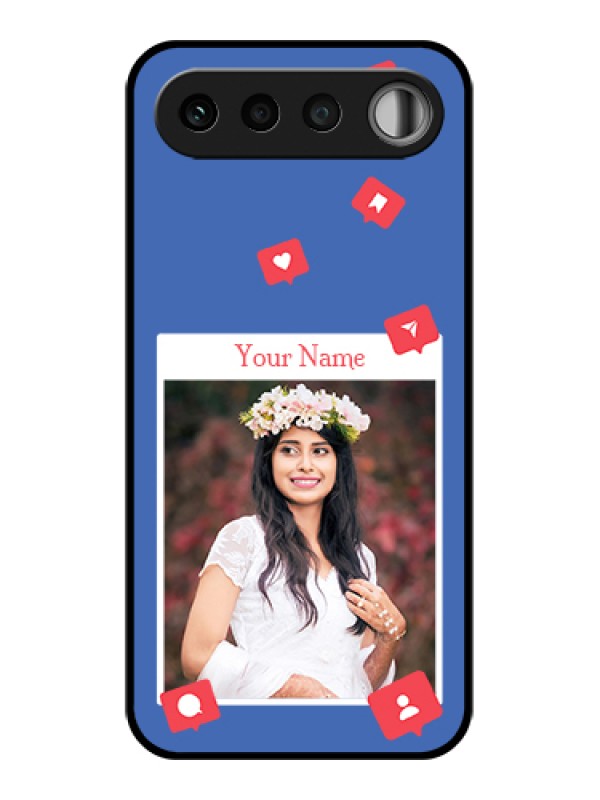 Custom Realme 16 5G Custom Glass Phone Case - Like Share And Comment Design