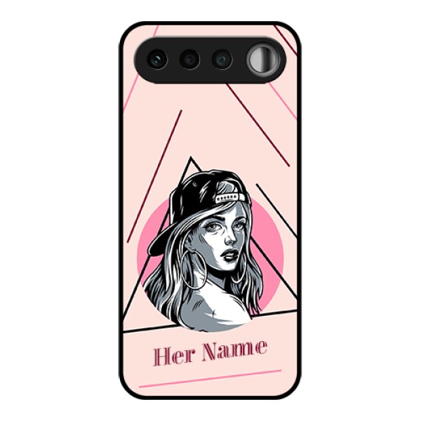 Realme 16 5G Custom Glass Phone Case - Rockstar Girl Design