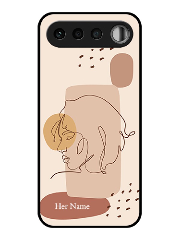 Custom Realme 16 5G Custom Glass Phone Case - Calm Woman Line Art Design