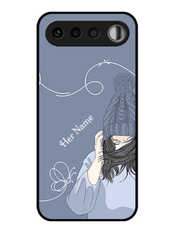 Custom Realme 16 5G Custom Glass Phone Case - Girl In Winter Outfit Design