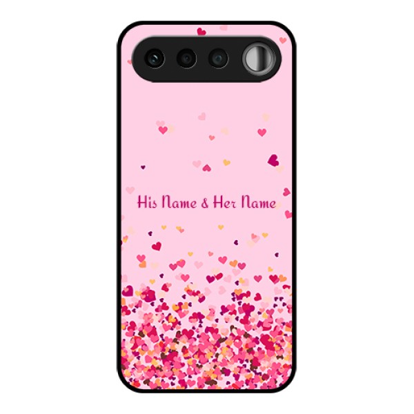 Realme 16 5G Custom Glass Phone Case - Floating Hearts Design