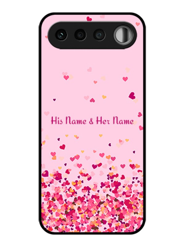 Custom Realme 16 5G Custom Glass Phone Case - Floating Hearts Design