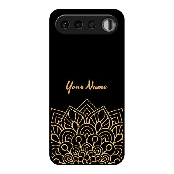 Realme 16 5G Custom Glass Phone Case - Golden Mandala Design